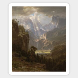 Rocky Mountains, Lander's Peak by Albert Bierstadt Sticker